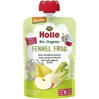 Holle Bio Organic Пюре Fennel Frog из груши/яблок и фенхеля (6мес +) 100г